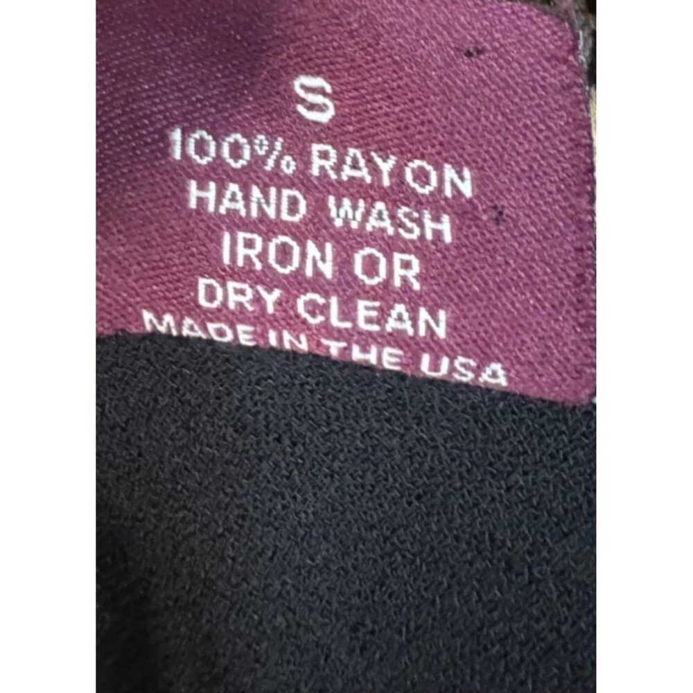 Black & White Polka Dot Rayon Skirt By Salaam Womens Small - Picture 4 of 8